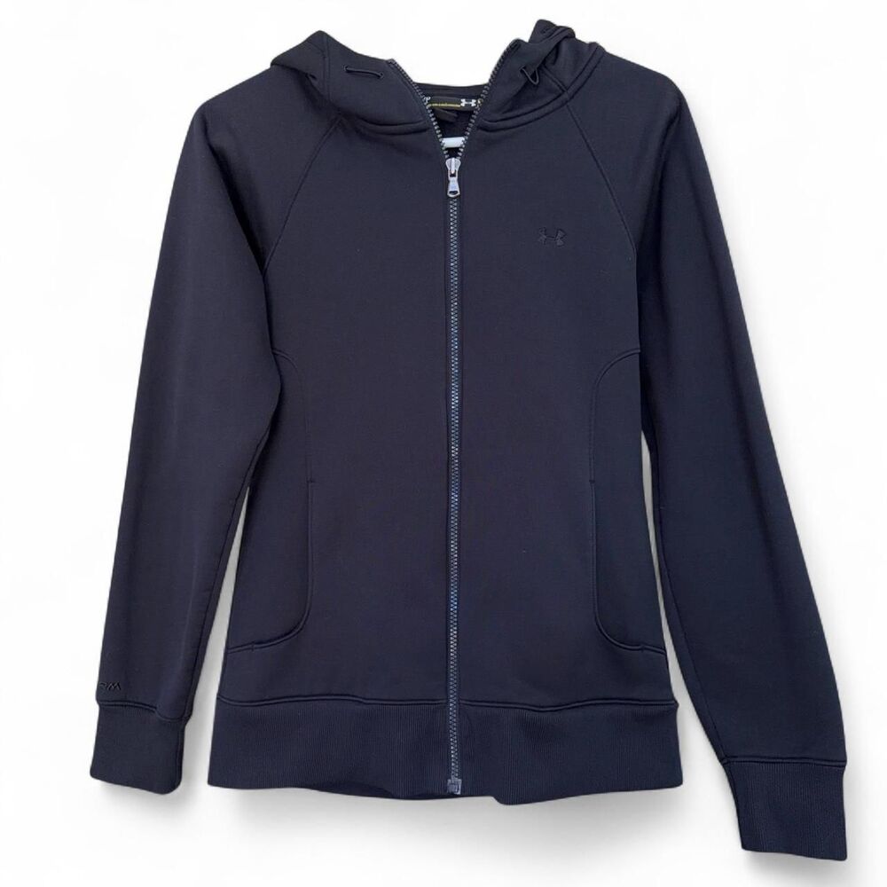 Under Armour Storm Black Full Zip Fleece Hoodie Jacket size S